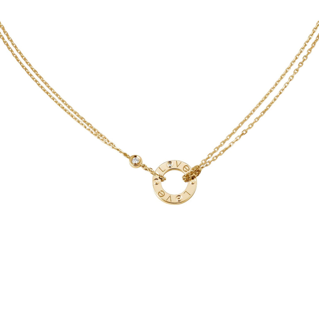 [Amore Jewels]LOVE NECKLACE 16MM 2 DIAMONDS