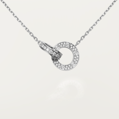 [Amore Jewels]LOVE  FULL DIAMOND PENDANT NECKLACE