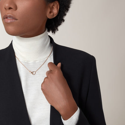 [Amore Jewels]LOVE DOUBLE RING NECKLACE
