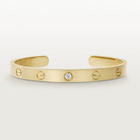 [Amore Jewels]LOVE BRACELET 6.1MM 1 DIAMOND OPEN CUFF