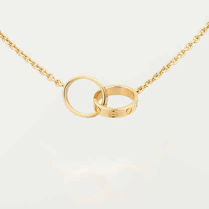 [Amore Jewels]LOVE DOUBLE RING NECKLACE