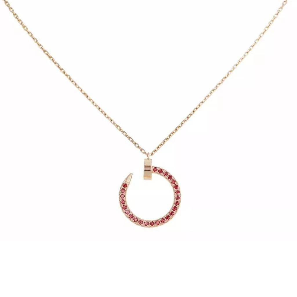 [Amore Jewels]JUSTE NECKLACE RED FULL DIAMONDS