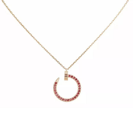 [Amore Jewels]JUSTE NECKLACE RED FULL DIAMONDS