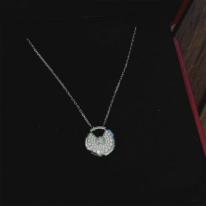 [Amore Jewels]AMULETTE SILVER FULL DIAMOND NECKLACE