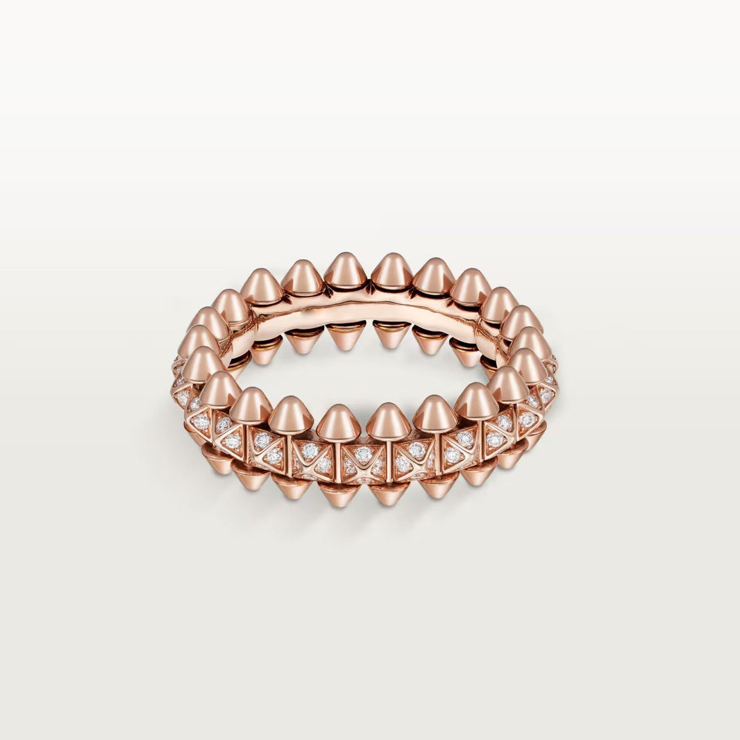 [Amore Jewels]CLASH 6.4MM SMALL FULL DIAMOND RING