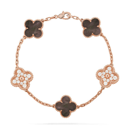 [Amore Jewels] CLOVER 5 MOTIF GRAY MOP BRACELET COLLECTION