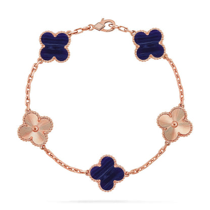 [Amore Jewels]CLOVER 5 MOTIF PURPLE STRIPES BRACELET COLLECTION
