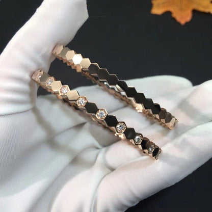[Amore Jewels]BEE LOVE PINK GOLD DIAMOND BRACELET