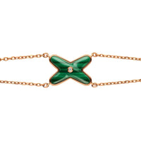 [Amore Jewels]JEUX BRACELET MALACHITE PINK GOLD 1 DIAMOND