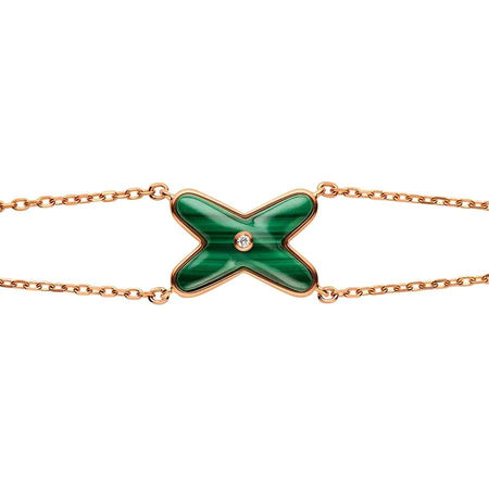 [Amore Jewels]JEUX BRACELET MALACHITE PINK GOLD 1 DIAMOND