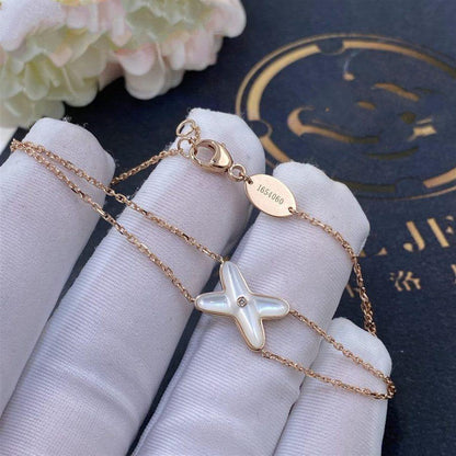[Amore Jewels]JEUX BRACELET WHITE MOP PINK GOLD 1 DIAMOND