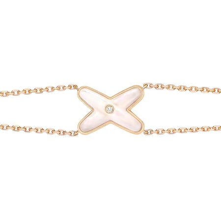 [Amore Jewels]JEUX BRACELET WHITE MOP PINK GOLD 1 DIAMOND