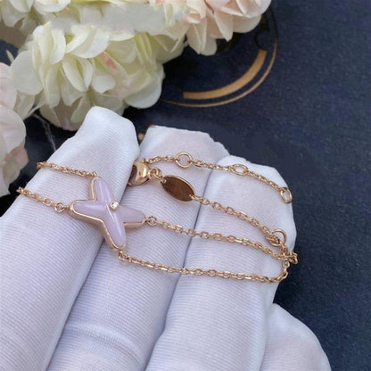 [Amore Jewels]JEUX BRACELET PINK MOP PINK GOLD 1 DIAMOND