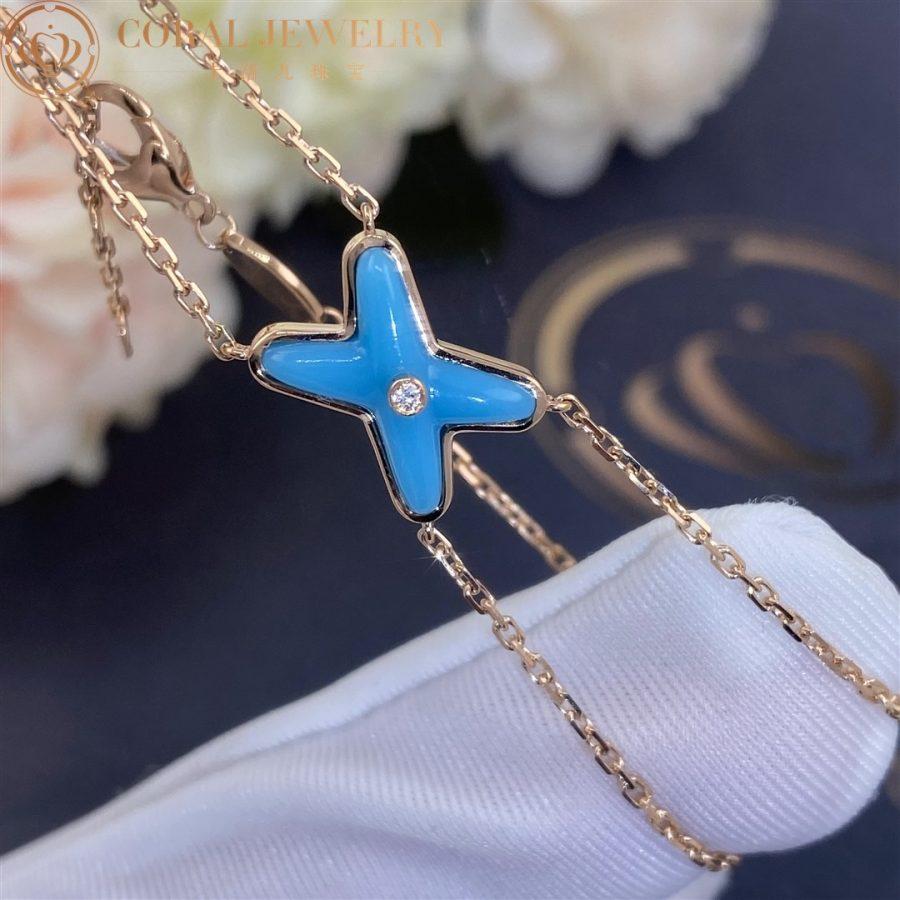 [Amore Jewels]JEUX BRACELET TURQUOISE PINK GOLD 1 DIAMOND