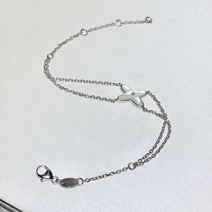 [Amore Jewels]JEUX BRACELET WHITE MOP SILVER 1 DIAMOND