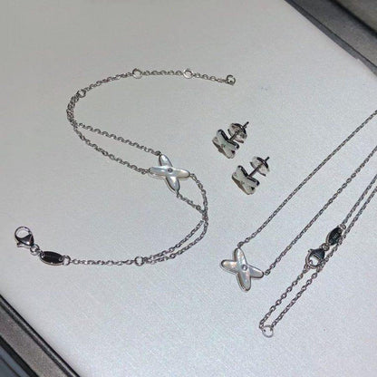 [Amore Jewels]JEUX BRACELET WHITE MOP SILVER 1 DIAMOND