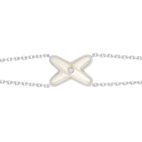 [Amore Jewels]JEUX BRACELET WHITE MOP SILVER 1 DIAMOND