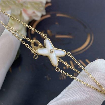[Amore Jewels]JEUX BRACELET WHITE MOP GOLD 1 DIAMOND