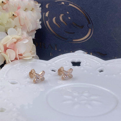 [Amore Jewels]JEUX DE PINK GOLD DIAMOND EARRINGS