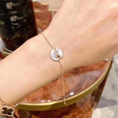[Amore Jewels]JEUX DE BRACELET MOP PINK GOLD DIAMONDS
