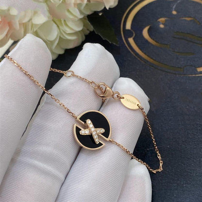 [Amore Jewels]JEUX DE BRACELET ONYX PINK GOLD DIAMOND