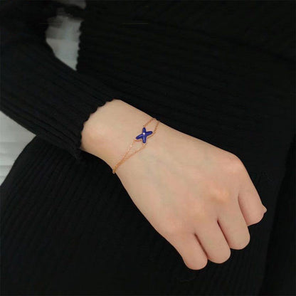 [Amore Jewels]Hollow Design Four-Leaf Clover Flower Shape Ring
