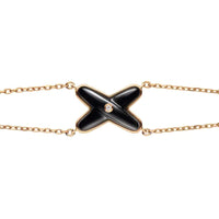 [Amore Jewels]JEUX BRACELET ONYX PINK GOLD 1 DIAMOND