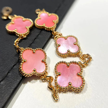 [Amore Jewels] CLOVER 5 MOTIFS  PINK MOP BRACELET COLLECTION