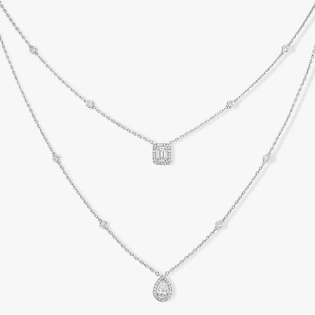 [Amore Jewels]Diamond Necklace My Twin 2 Rows