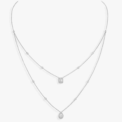 [Amore Jewels]Diamond Necklace My Twin 2 Rows