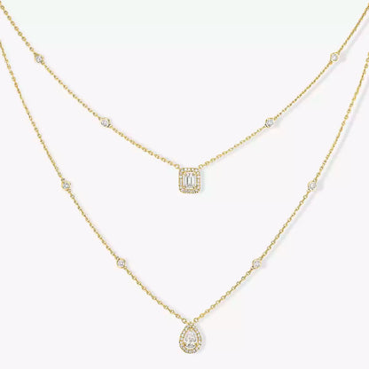 [Amore Jewels]Diamond Necklace My Twin 2 Rows