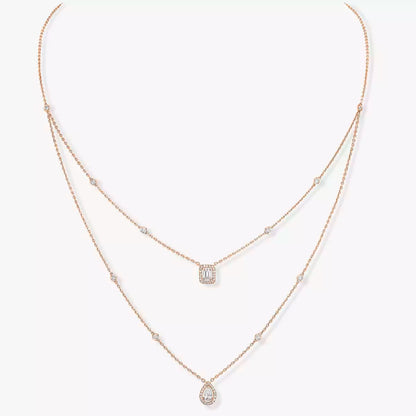 [Amore Jewels]Diamond Necklace My Twin 2 Rows