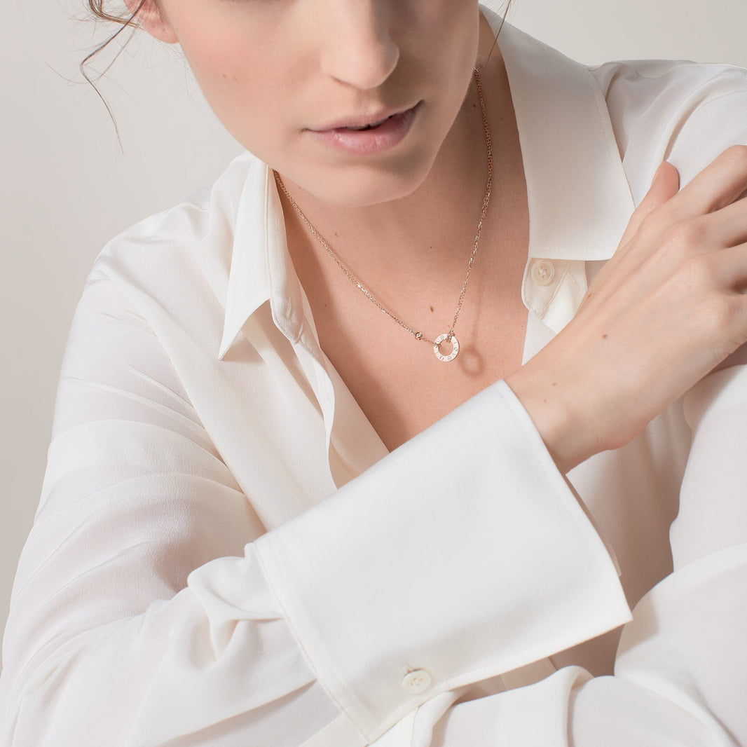 [Amore Jewels]LOVE NECKLACE 16MM 2 DIAMONDS