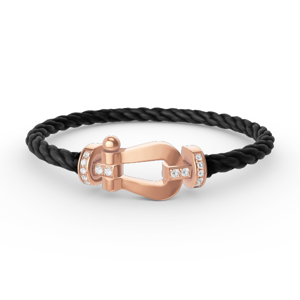 [Amore Jewels]FORCE LARGE HORSESHOE HALF DIAMOND BRACELET ROSE GOLD