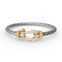 [Amore Jewels]FORCE LARGE HORSESHOE FULL DIAMOND BRACELET GOLD