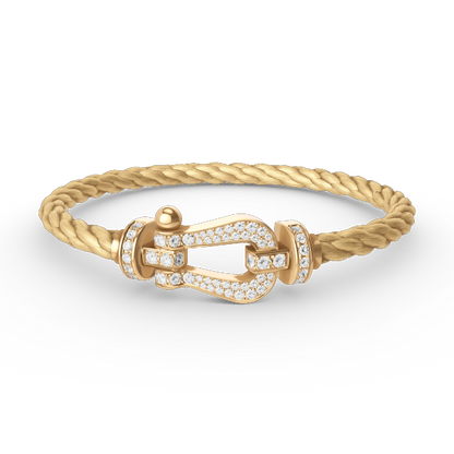 [Amore Jewels]FORCE LARGE HORSESHOE FULL DIAMOND BRACELET GOLD
