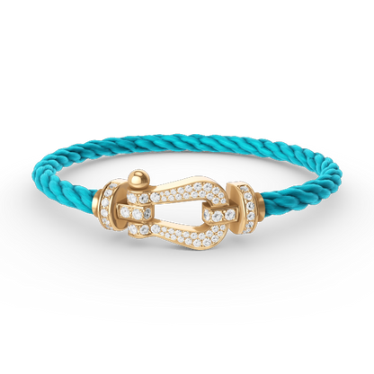 [Amore Jewels]FORCE LARGE HORSESHOE FULL DIAMOND BRACELET GOLD
