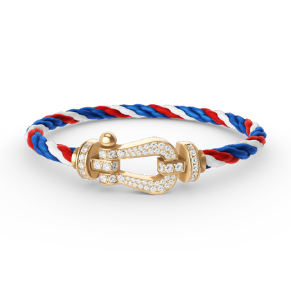 [Amore Jewels]FORCE LARGE HORSESHOE FULL DIAMOND BRACELET GOLD