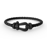 [Amore Jewels]FORCE LARGE SERIES HORSESHOE BLACK SAMURAI BRACELET