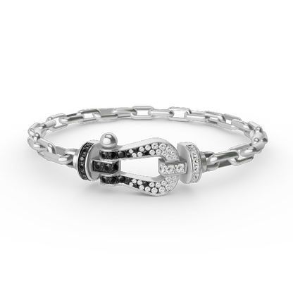 [Amore Jewels]FORCE LARGE HORSESHOE CLASP  METAL BRACELET