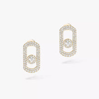 [Amore Jewels]So Move Pave_-Set Diamond Earrings in Silver