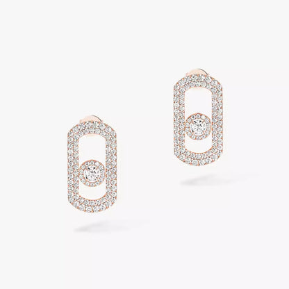 [Amore Jewels]So Move Pave_-Set Diamond Earrings in Silver
