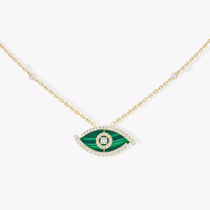 [Amore Jewels]Lucky Eye Diamond Necklace in Rose Gold and Turquoise