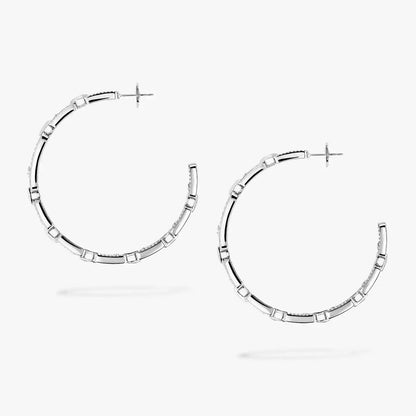 [Amore Jewels]Move Link Diamond Hoop Earrings