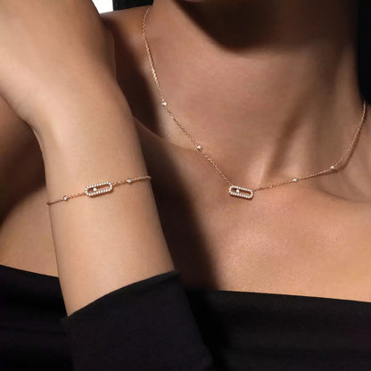 [Amore Jewels]Diamond Necklace Move Uno