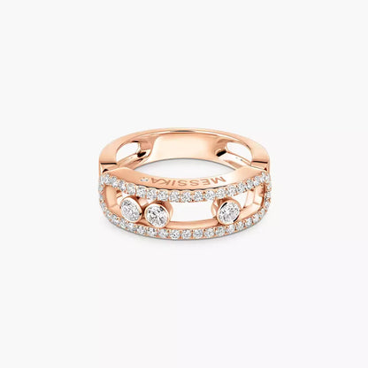 [Amore Jewels] Move Gold Diamond Pave_ Ring