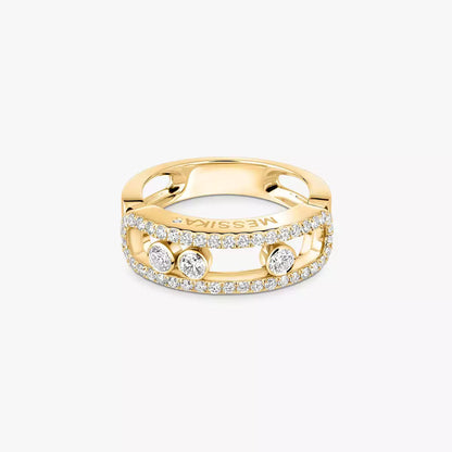 [Amore Jewels] Move Gold Diamond Pave_ Ring