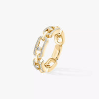 [Amore Jewels]Move Link Pave_-Set Diamond Ring in Gold