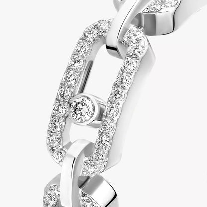 [Amore Jewels]Move Link Pave_-Set Diamond Ring in Gold