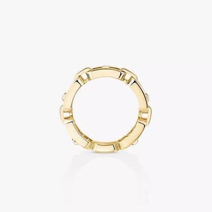 [Amore Jewels]Move Link Pave_-Set Diamond Ring in Gold